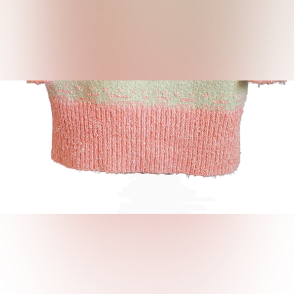 NWOT Anthropologie Pilcro light pink/tan boat neck, rugby style, split side - Picture 10 of 16